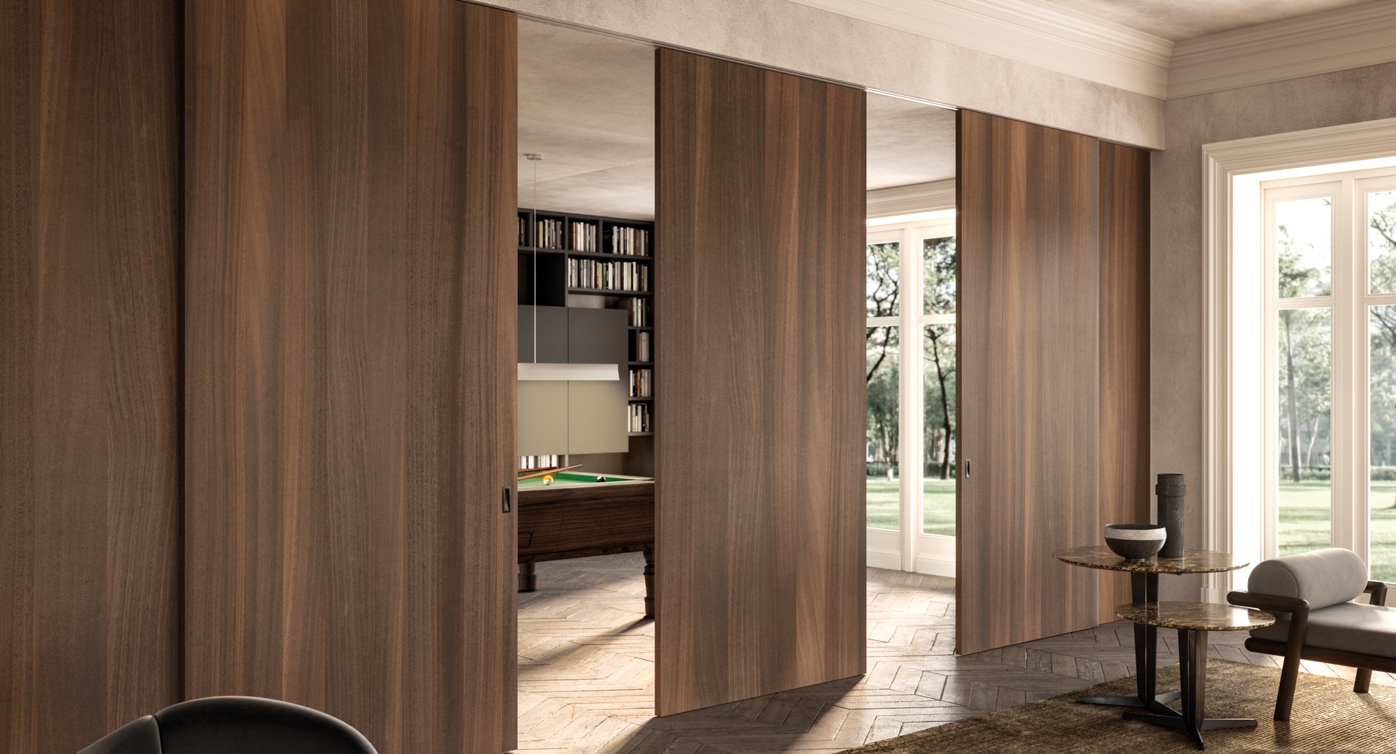 Porte coulissante bois-Bretagne-Misura